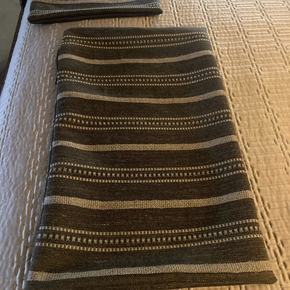 Boho Striped Pillow Covers. (2)Lumbar